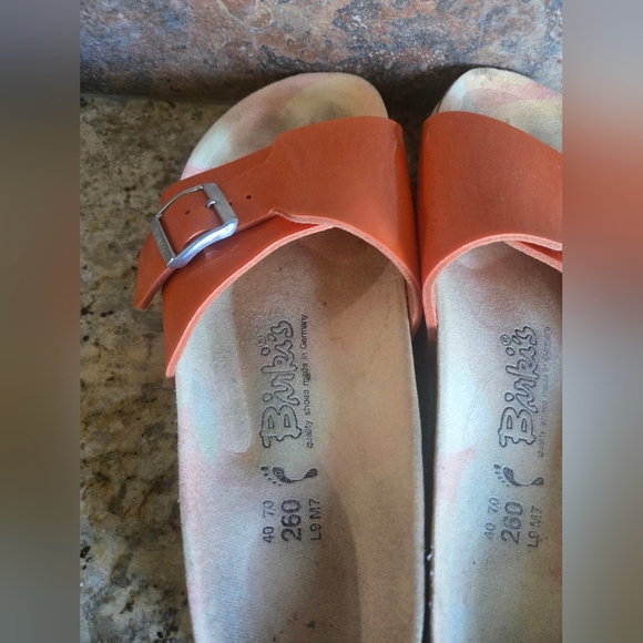 EVA Birki’s by Birkenstock Orange Slide Sandals | EU 40 | US 9–9.5 - Picture 5 of 8